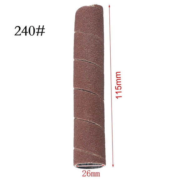 Sanding Drum Sleeves 4.5 Inch for Oscillating Spindle Sander, 115x26mm Abrasive Paper Roll 80/150/240 Grit Options, Polishing Wheel for Wood Material Removal and Resurfacing Projects, 1 Pack(240Grit)