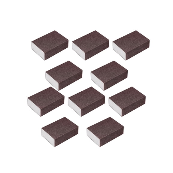 Sanding Sponge Block,Wet & Dry Available Sand Brick, Washable & Reusable for Kitchen Metal Drywall Wood 10Pcs