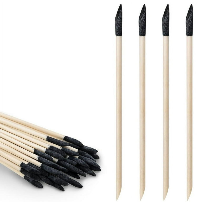Sanding Sticks, 100-Pack Matchsticks Double-Side Slanted Sanding Twigs Fine Detailing Sanding Sticks, 280 Grit, Other