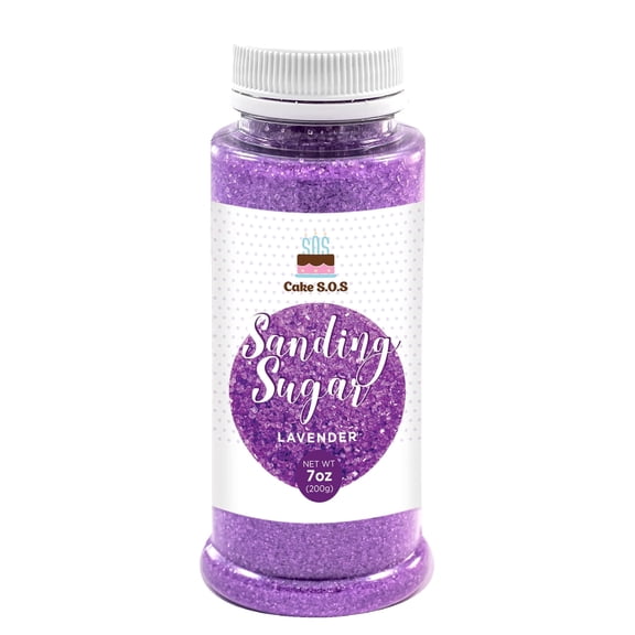 Cake S.O.S Lavender Sanding Sugar Dessert Sprinkles, 7 oz