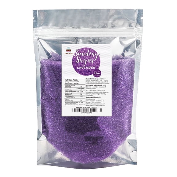 Cake S.O.S Lavender Sanding Sugar Dessert Sprinkles, 8.8 oz.