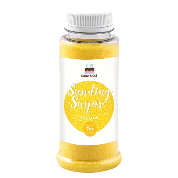 Cake S.O.S Yellow Sanding Sugar Dessert Sprinkles, 7 oz