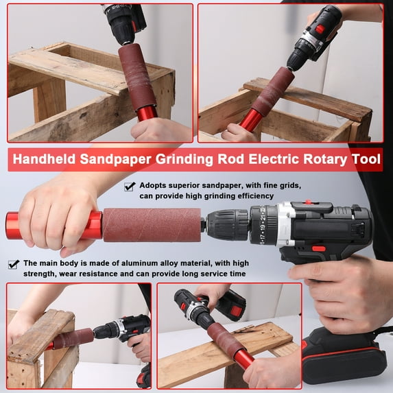Sanding machine,Rotary Tool Sandpaper Most Rotary Bit Tool Fit Most Sandpaper Bar Rod Rotary Tool Fit Most Rotary Handheld Sandpaper Rod Polish Tool Fit Huiop Cousopo Siuke Qisuo