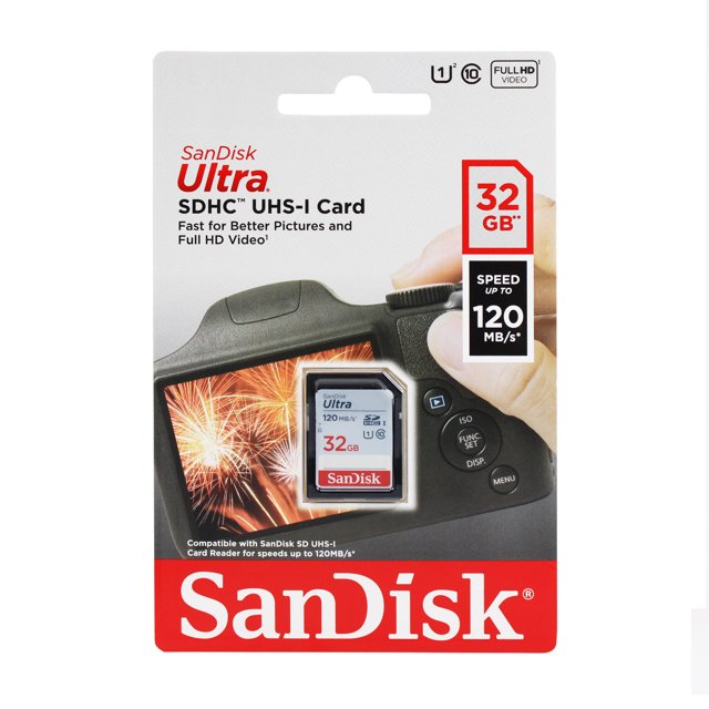 Sandisk 32GB 90Mb/S Ultra Class 10 UH1 SDHC/SDXC Memory SD Cards