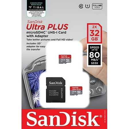 Sandisk 32g Ultra Plus Microsd Class 10