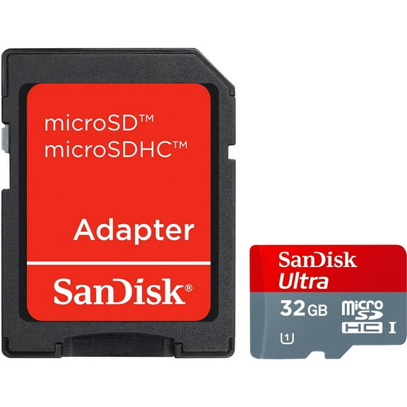 Sandisk Imaging Ultra microSDHC 32GB UHS Class 10 Memory Card w/ Adapter