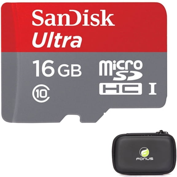 Sandisk Ultra 16GB Memory Card w Hard Cover Carry Case for Samsung Galaxy A16 5G - High Speed MicroSD Class 10 MicroSDHC,  for Galaxy A16 5G