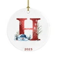 thumbnail image 1 of Sandistore Christmas Pendant Decoration Christmas Tree Car Round Acrylic Pendant Christmas Snowman 26 Letter Decorations Christmas Party Decorations 1pc Stained Glass Heart Window Hangings, 1 of 5