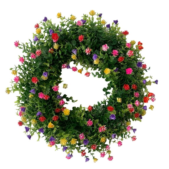 Ularma Christmas Holder Wreath Seasonal Wreath Color Wreath Colorful Spring/Summer Wreath Flower Door Wreath Decoration