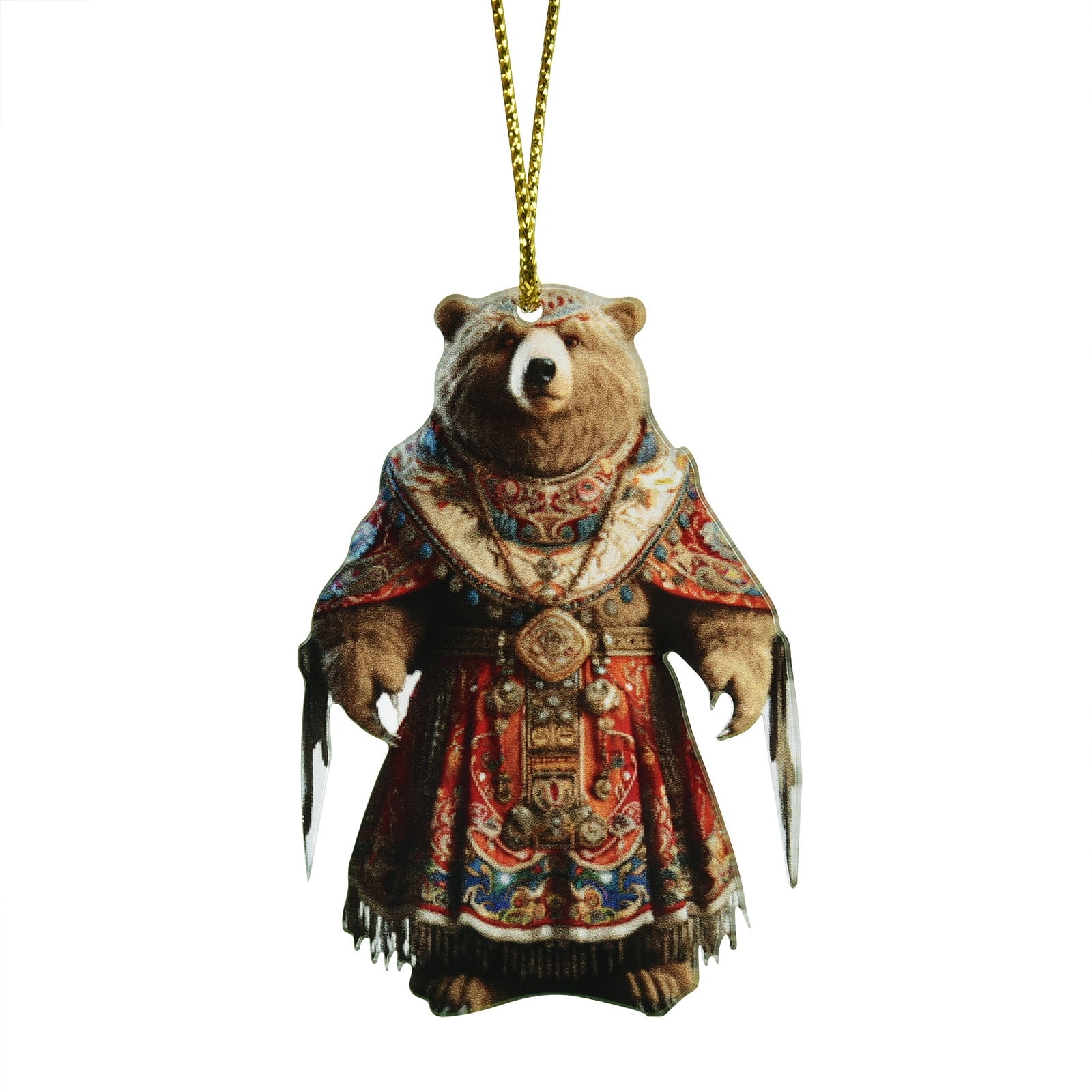 Sandistore Glass Heart Ornament Clear 2023 NEW Cute Polar Bear