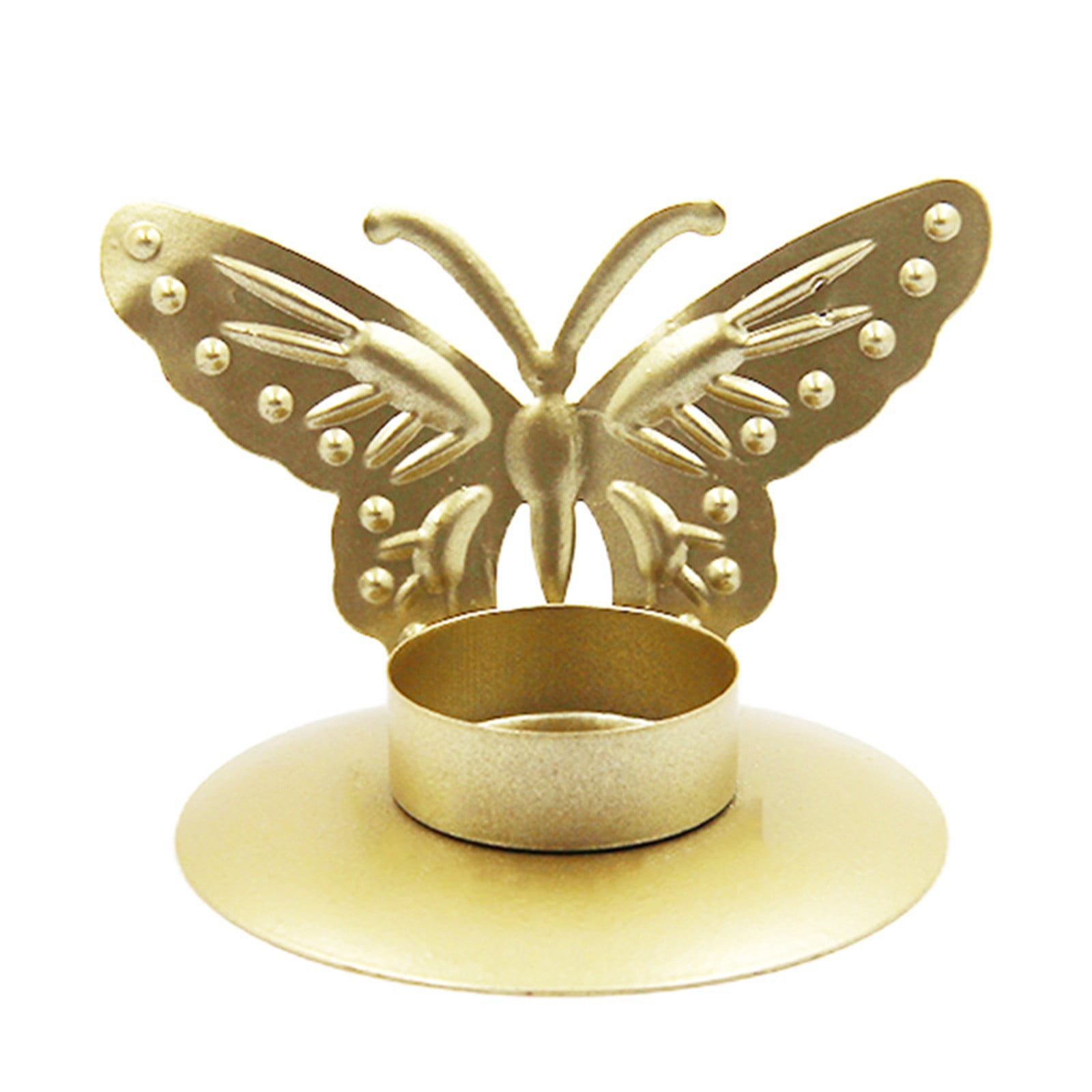 Sandistore Golden Butterfly Candlestick Simple And Candle Cup Dining Table Artwork Decoration Candle Holders 3 Wick Pillar Candle Holders