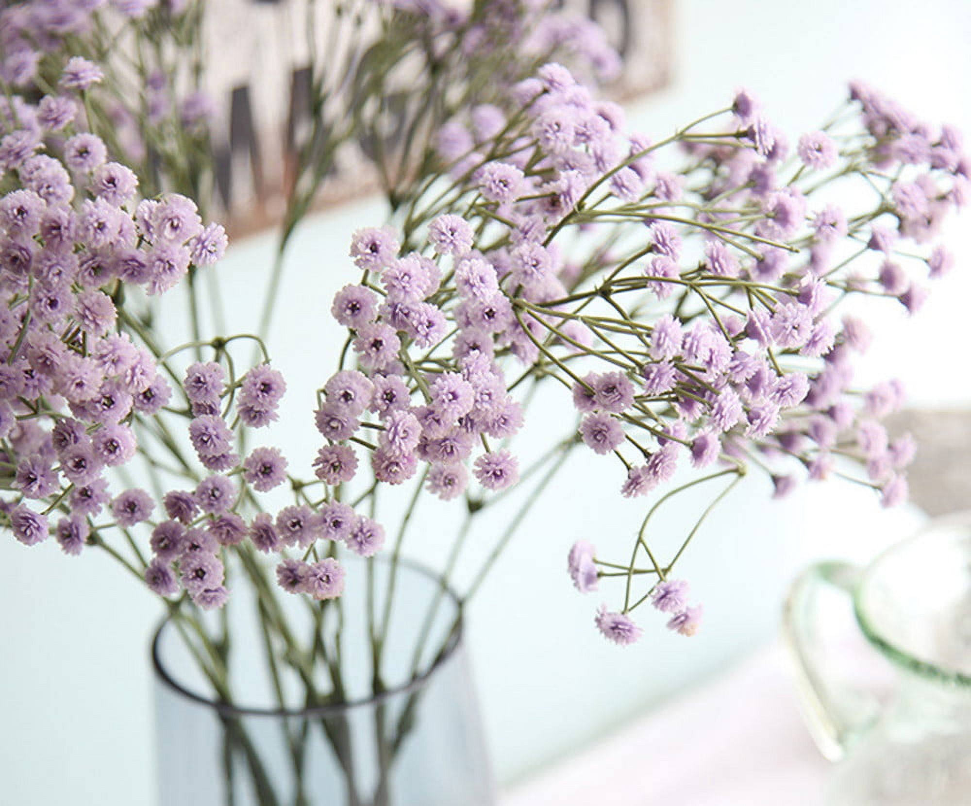 Sandistore Long Stem Tulips Artificial Silk Flowers Baby's Breath