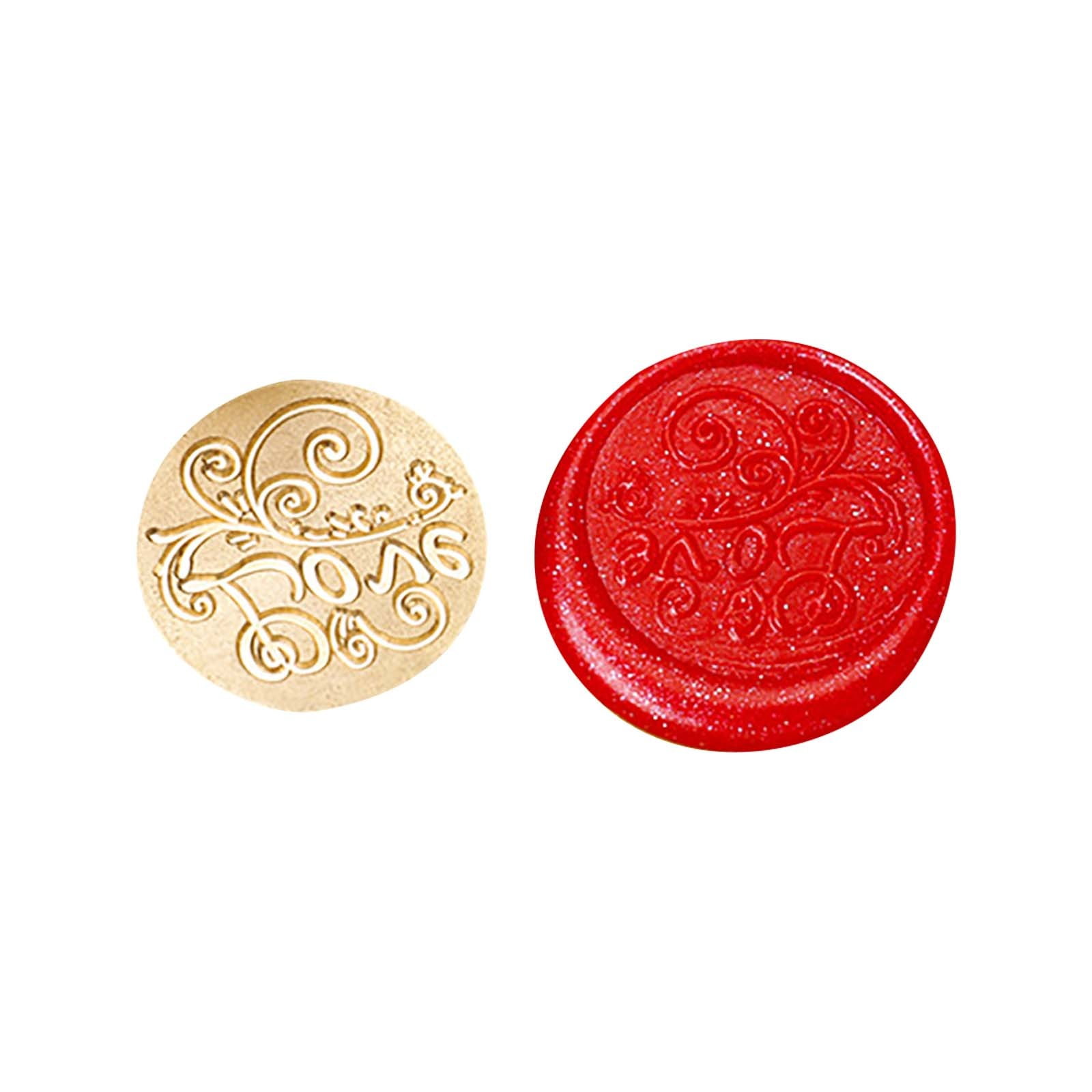 Sandistore Vintage Sealing Wax Stamp With Delicate Patterns And Wishes