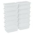 thumbnail image 1 of Sandmovie 12 Packs Latch Containers with Lid, Plastic Clear Storage Bins, 14 L, 1 of 7