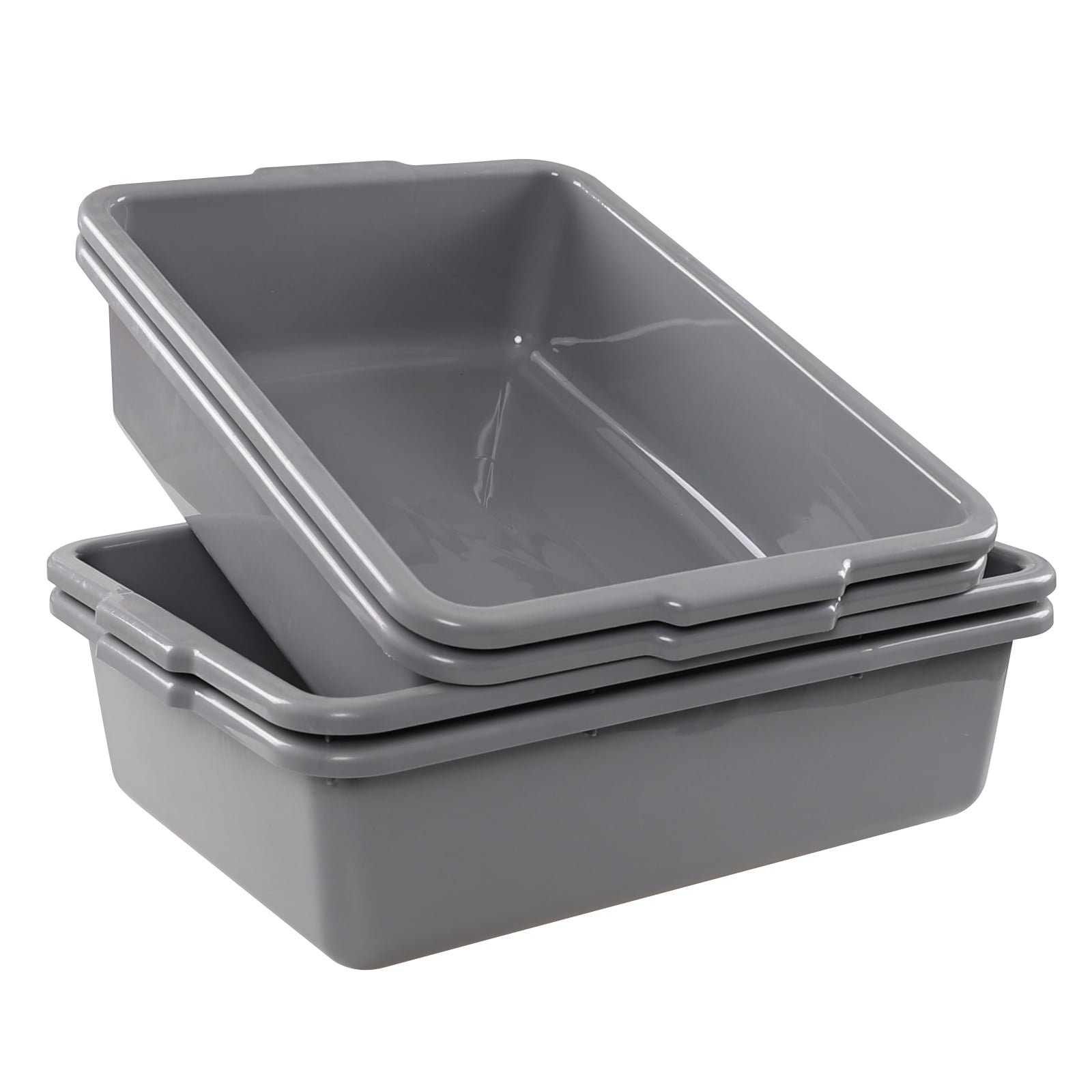 Sandmovie 25 L Commercial Bus Tubs, Plastic Utility Bus Box, 4Pack