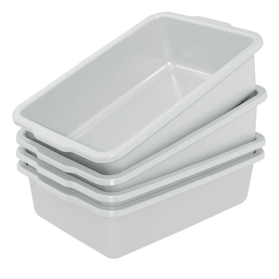 Sandmovie 25 L Commercial Bus Tubs, Plastic Utility Bus Box, 4-Pack