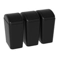 thumbnail image 1 of Sandmovie 3-Pack Garbage Can with Swing Top Lid, 4.5 Gallon Plastic Trash Bins, Black, 1 of 7