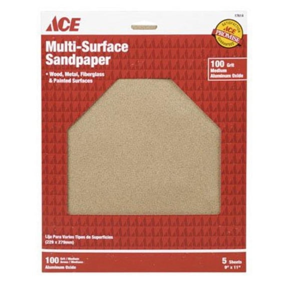 Sandpaper Alox9X11 Med5Pk Ali Industries Paint Sundries 17614 082901176145