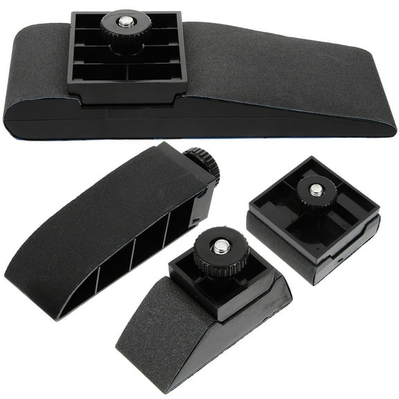 NIAIZEK 4-Piece Black Plastic Sanding Block Set for Wood, Metal, Auto Body Prep and Finishing