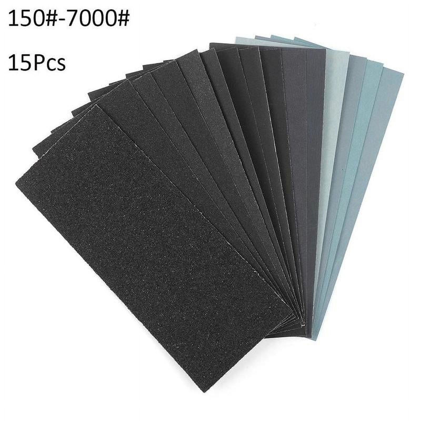 Sandpaper Sheets 3000 2000 1500 1000 800 600 400 220 Wood Dry 120 Metal