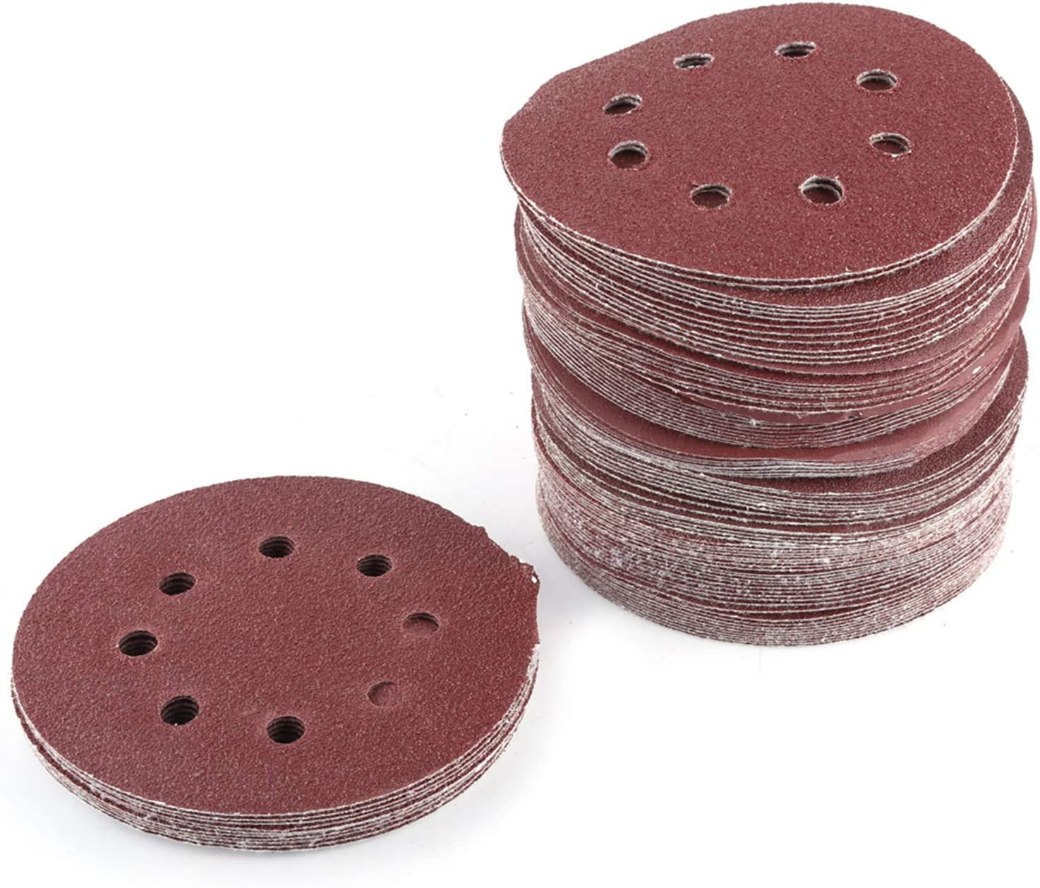 Sandpapers, 100pcs 60/80/100/120/240 Specifications Round 5 Inch