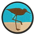 thumbnail image 1 of Sandpiper Bird Solid Applique Multi-Color Embroidered Iron-On Patch - 3 Inch Medium, 1 of 5