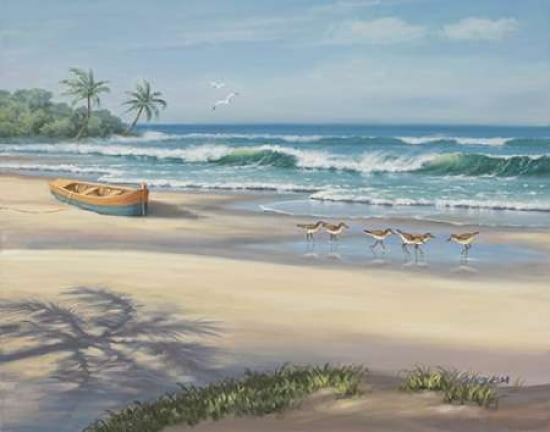 Sandpiper March I Canvas Art - Sung Kim (22 x 28)