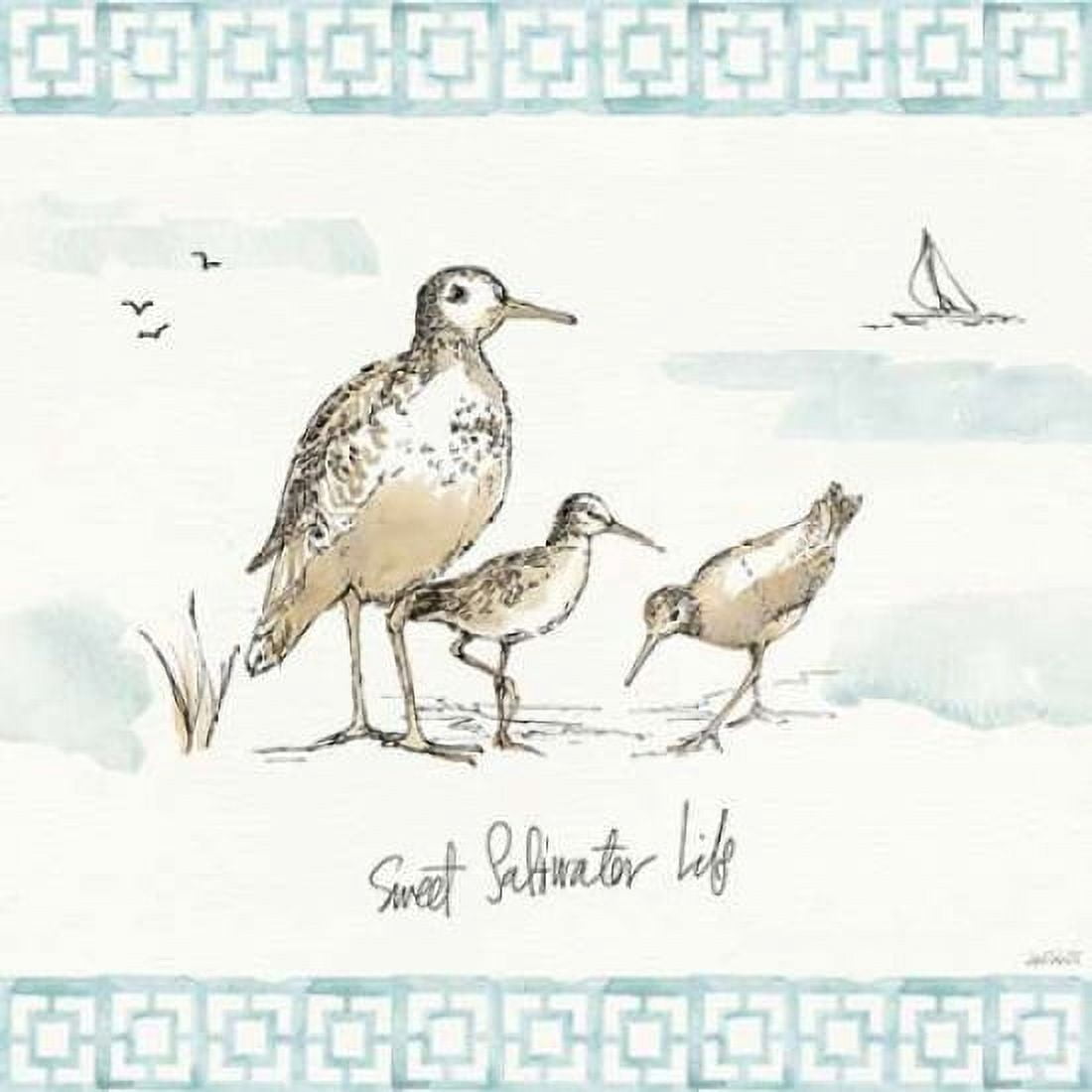 Sandpiper Sea I Canvas Art - Anne Tavoletti (24 x 24)