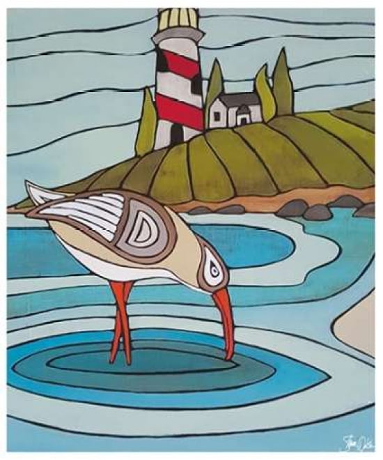 Sandpiper and Lighthouse Canvas Art - Shanni Welsh (20 x 24)