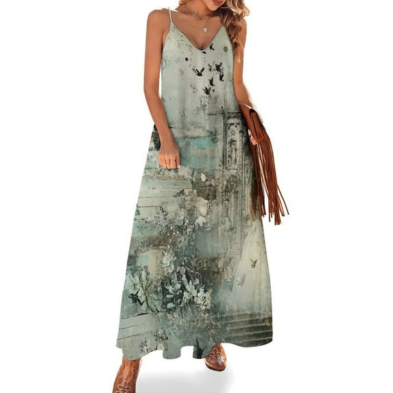 Sandpiperchains_a_scrapbooking_background_in_the_theme_of_sur_eedd2454-33c3-4d97-9ba7-1ece1fb999d7_3 Women's Summer Dresses 2025 Beach Casual Sleeveless Floral Print Tank Loose Sundress