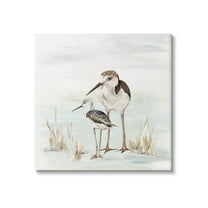 Sandpipers Duo Coastal Beach Bird Animals & Insects Graphic Art Gallery Wrapped Canvas Print Wall Art