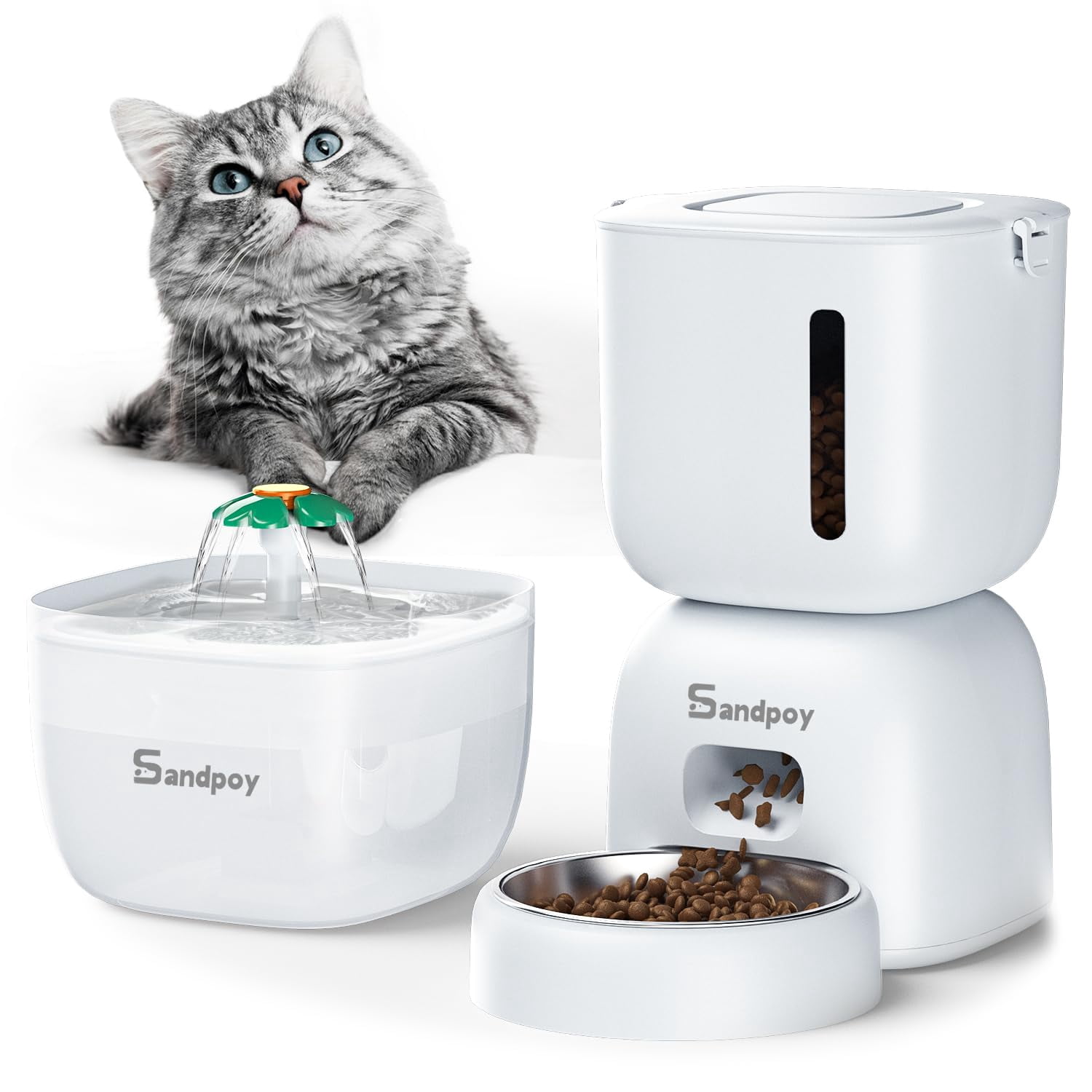 Sandpoy Automatic Feeder DPF11 and Water Dispenser FW1, Food Dispenser