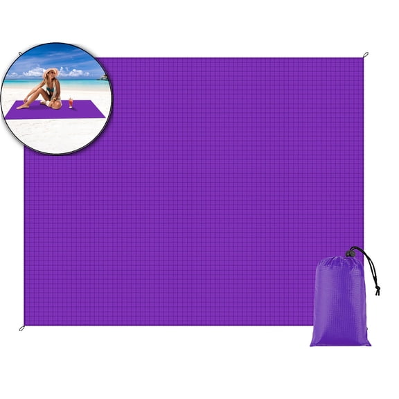Sandproof & Waterproof Beach Blanket – Extra Large 5x5 Ft Beach Mat, Durable Outdoor Picnic Blanket, Ideal for Travel, Camping, Hiking