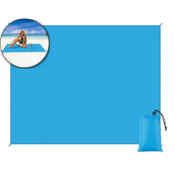Sandproof & Waterproof Beach Blanket – Extra Large 6.5x6.5 Ft Beach Mat, Durable Outdoor Picnic Blanket, Ideal for Travel, Camping, Hiking