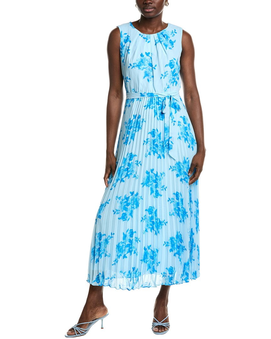 Sandra Darren womens Pleated Midi Dress, 6, Blue - Walmart.com