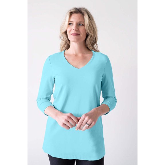 Sandra V-Neck 3/4 Sleeve Tunic -Sale