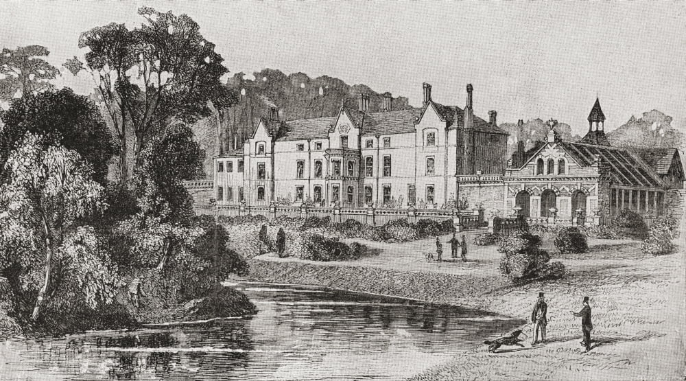 Sandringham House Sandringham Norfolk England in 1862 From Edward VII His Life and Times published 1910 Canvas Art - Ken Welsh Design Pics (18 x 10)