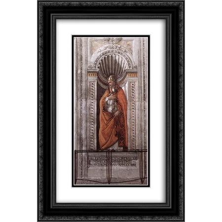 Sandro Botticelli 2x Matted 16x24 Black Ornate Framed Art Print 'Sixtus II'