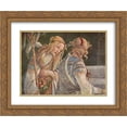 thumbnail image 1 of Sandro Botticelli 2x Matted 24x20 Gold Ornate Framed Art Print 'The Youth Moses (detail)', 1 of 2