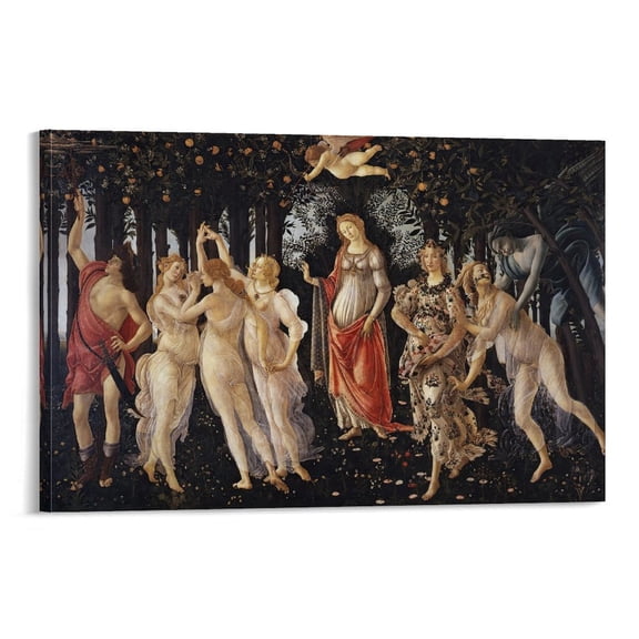 Sandro Botticelli Poster La Primavera Allegory of Spring Art Poster Canvas Painting Decor Wall Print Photo Gifts Home Modern Decorative Posters 12x18inch(30x45cm)