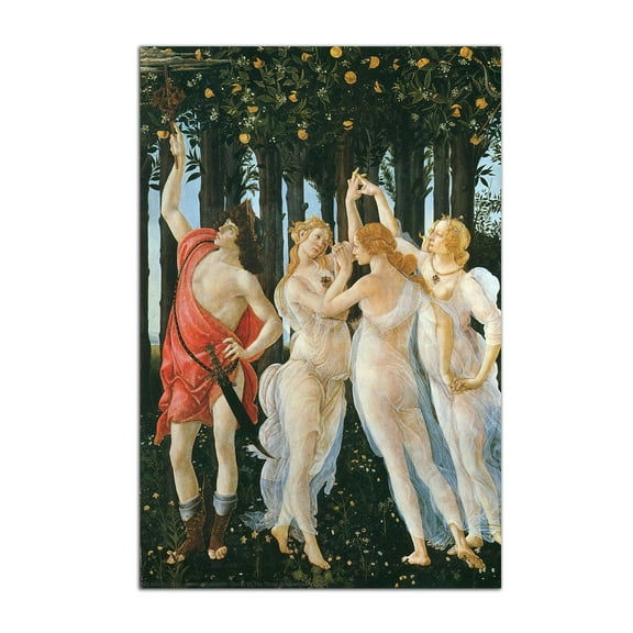 Sandro Botticelli's Spring Art Painting Poster Vintage Renaissance Oil Painting Print Canvas Wall Art Picture Modern Home Bedroom Decor
