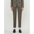 thumbnail image 1 of Sandro CAMEL Men's Checked Cropped Slim-fit Straight Trousers, US 44, 1 of 4