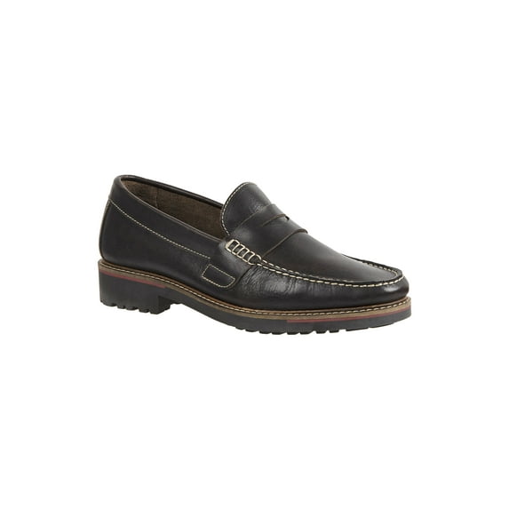 Sandro Moscoloni Roland Moc Toe Handsewn Penny Slip On With Lug Sole