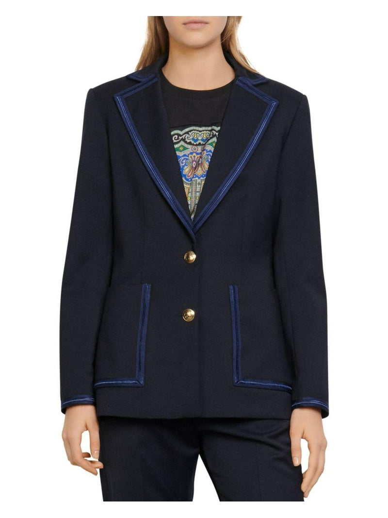 Sandro NAVY BLUE Women's Haney Tailored Blazer, US 34 - Walmart.com