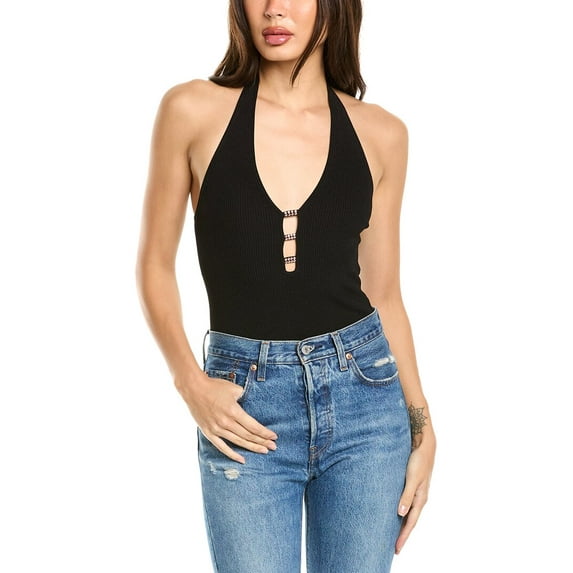 Sandro womens Bodysuit, 1, Black