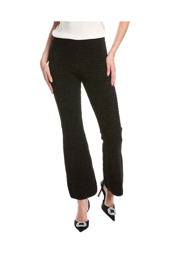 womens Chenille Wool-Blend Pant, 38, Black