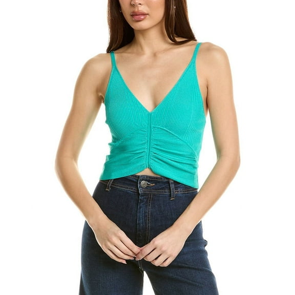 Sandro womens  Halter Top, 4, Green
