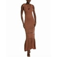 thumbnail image 1 of Sandro womens  Knit Maxi Dress, 42, Brown, 1 of 3