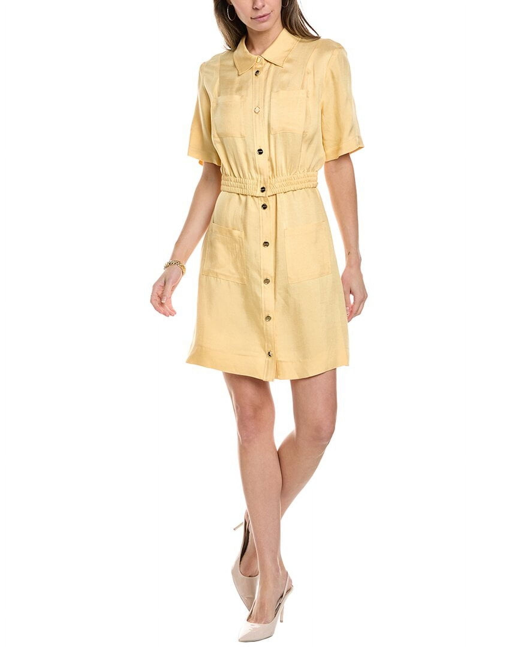 Sandro womens Linen-Blend Mini Dress, 40, White - Walmart.com