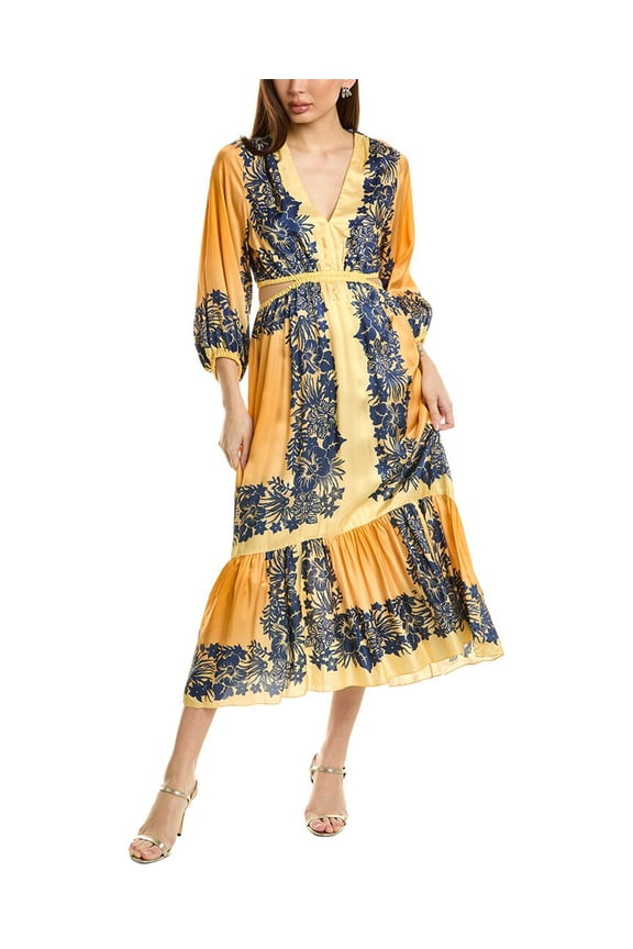 womens  Maxi Dress, 36, Orange